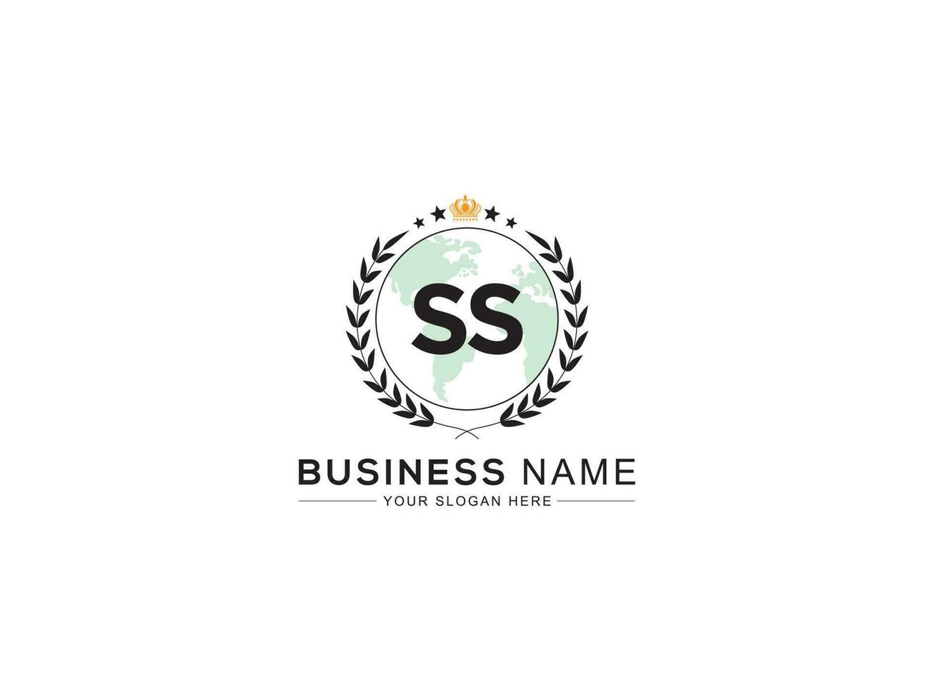 minimalistisch Brief ss Logo Symbol, Kleidung ss königlich Krone Logo Brief Vektor