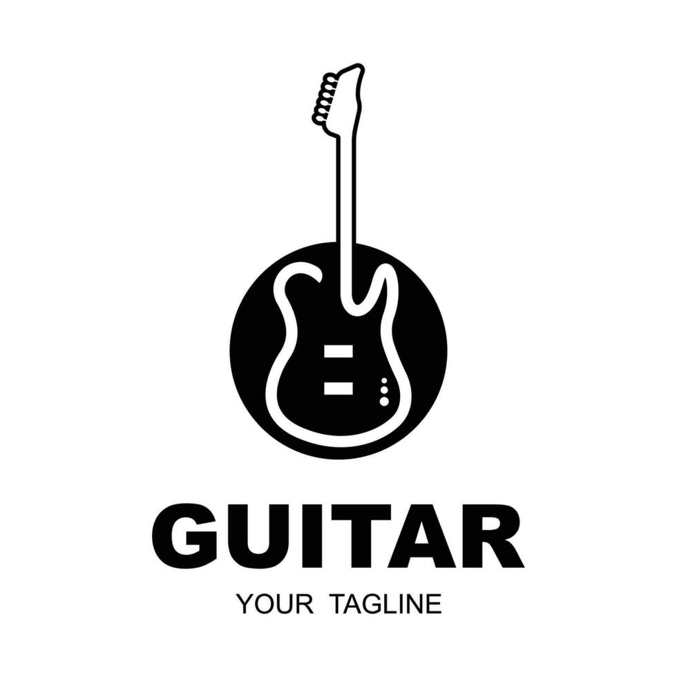Musik- und Band klassisch Logo, Gitarre, Musik- Verein Jahrgang Logo vektor