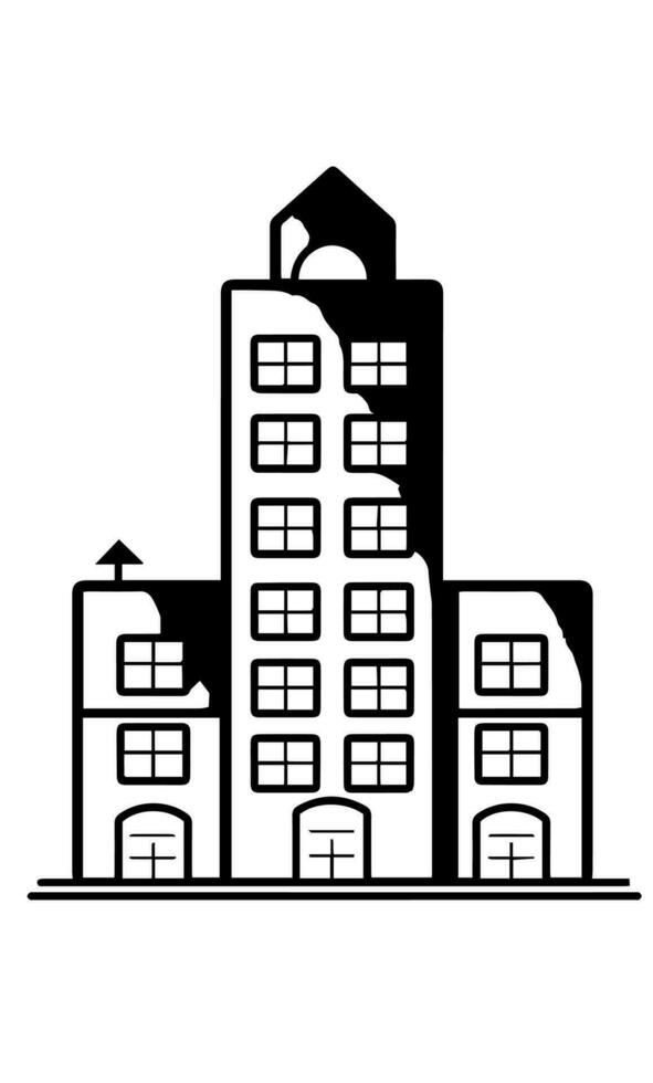 byggnader ikon vektor symbol