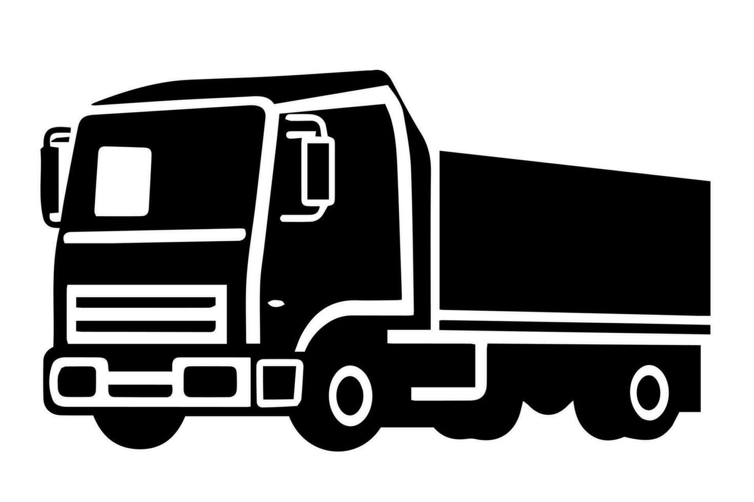 lastbil vektor ikon retro transport leverans fordon