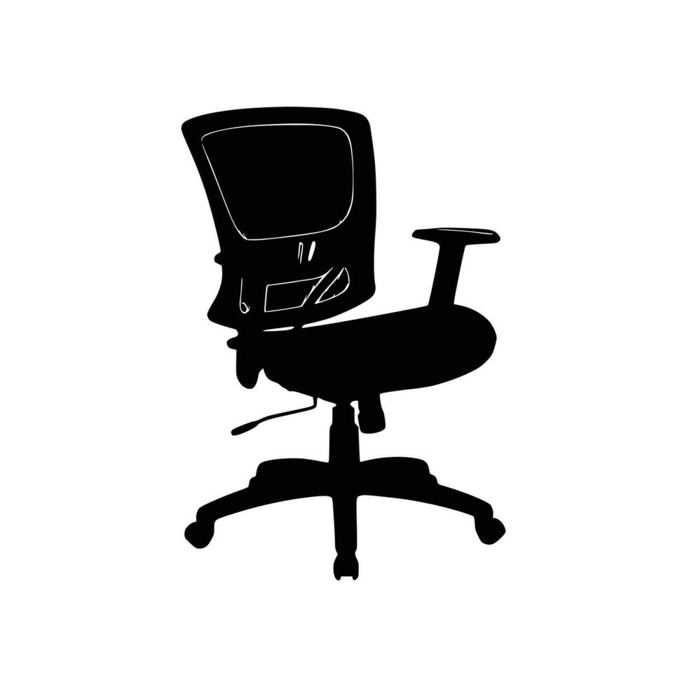 nett Büro Stühle Silhouetten Vektor Design.