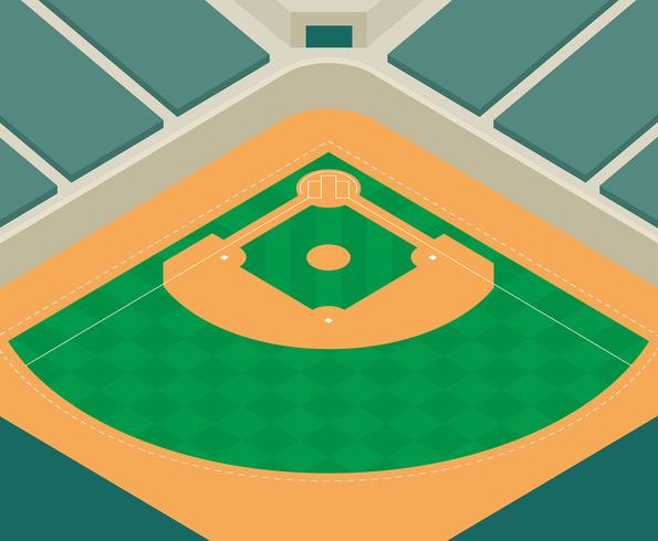Baseball-Park-Illustration vektor