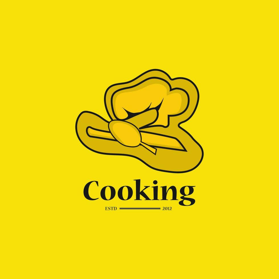 Essen Geschäft Logo Vektor Vorlage, Koch und Kochen. Design Konzept