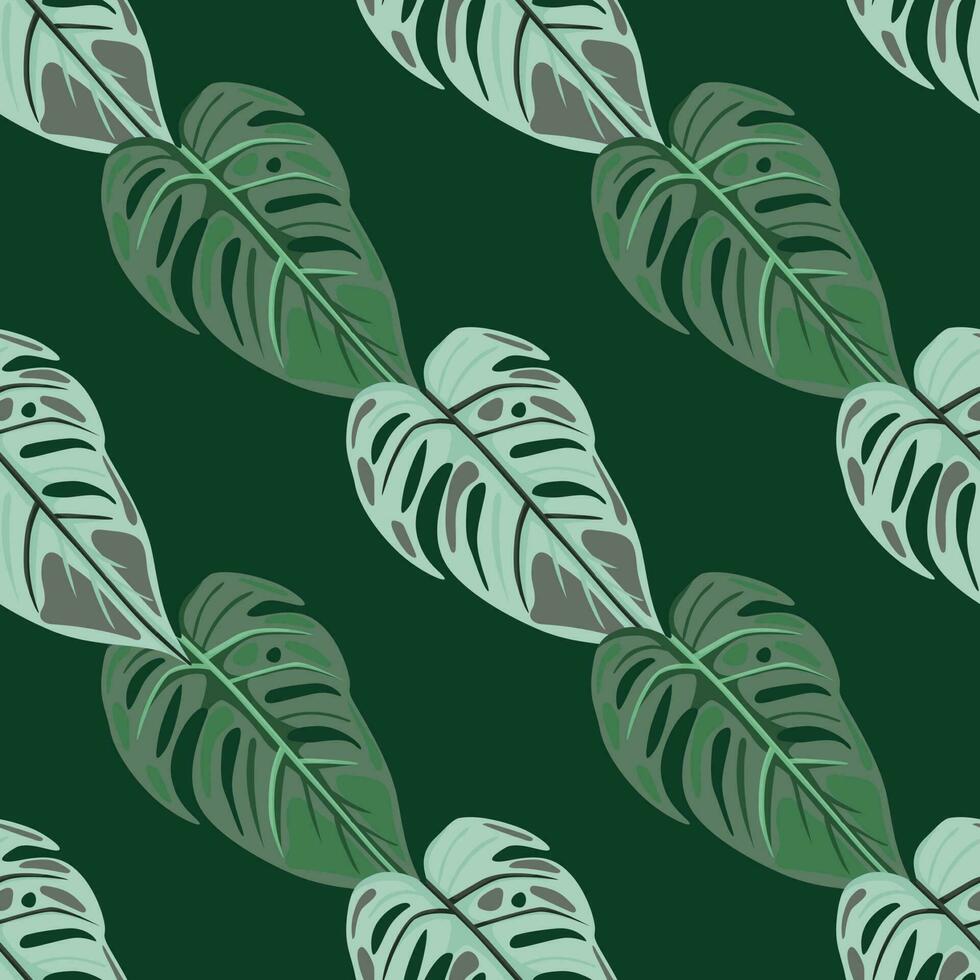 Urwald Blatt nahtlos Hintergrund. dekorativ tropisch Palme Blätter nahtlos Muster. exotisch botanisch Textur. Blumen- Hintergrund. vektor