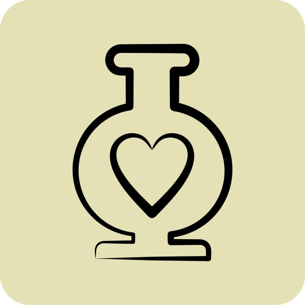 ikon vas. relaterad till dekoration symbol. hand dragen stil. enkel design redigerbar. enkel illustration vektor
