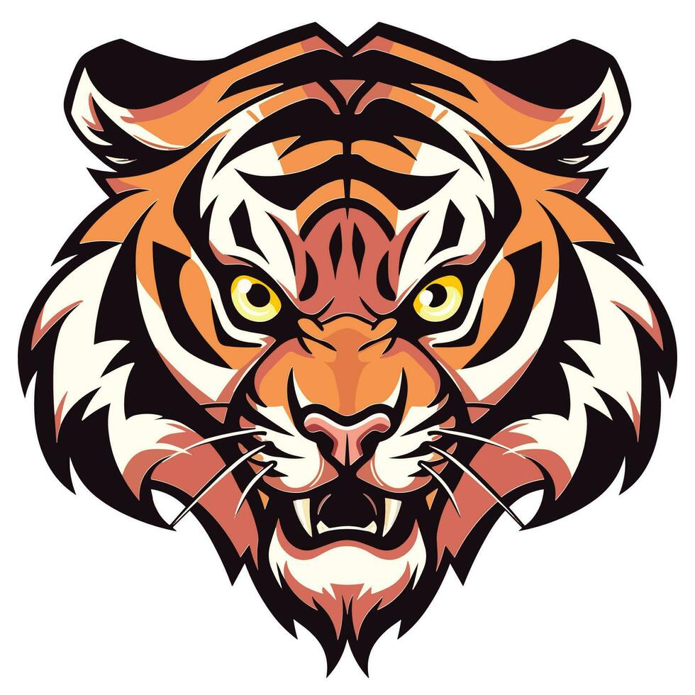 Tiger Kopf Biker Logo Vektor T-Shirt Design