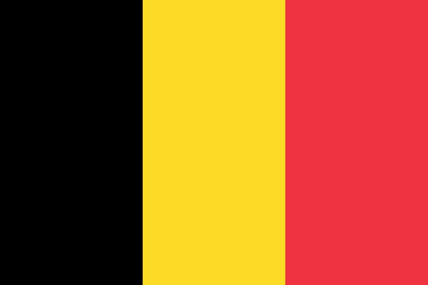 Belgien-Flagge, offizielle Farben und Proportionen. Vektor-Illustration. vektor
