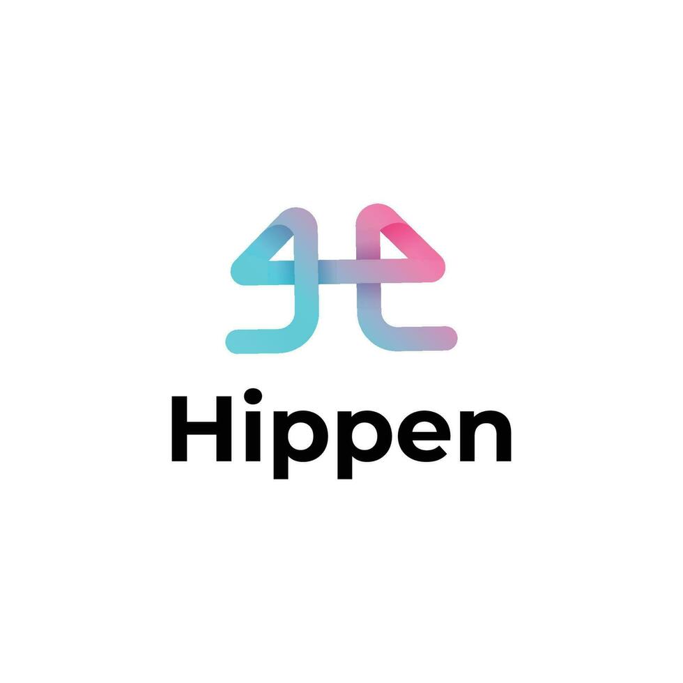 h Brief modern 3d Logo Design vektor