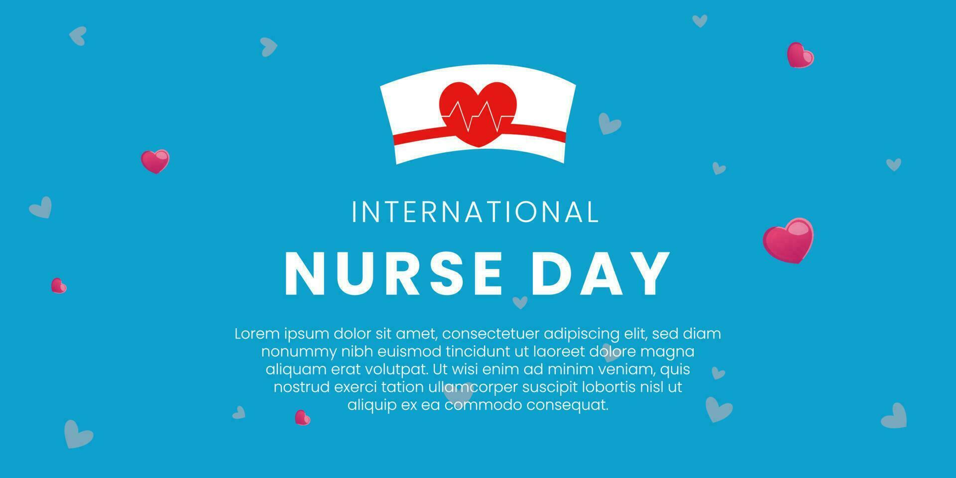 internationell sjuksköterskor dag observerats runt om de värld på 12 Maj av varje år, till mark de bidrag den där sjuksköterskor göra till samhälle. vektor illustration.