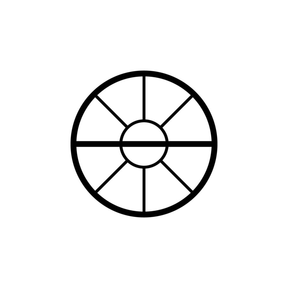 runden Fenster Vektor Symbol Illustration