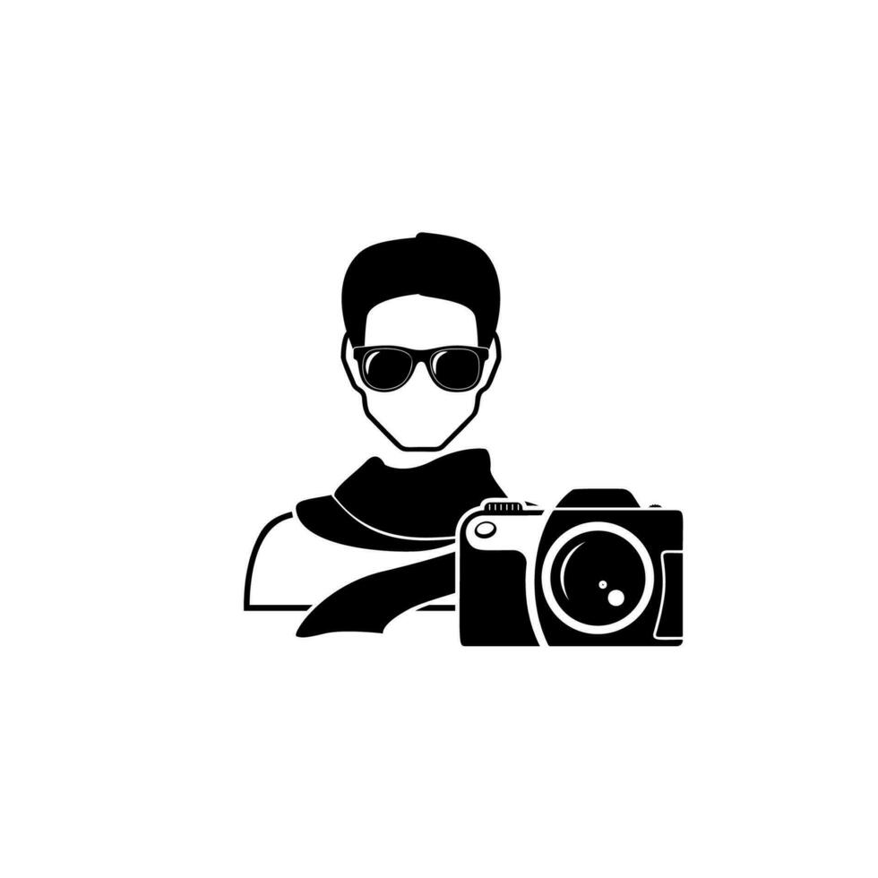 fotograf avatar vektor ikon illustration