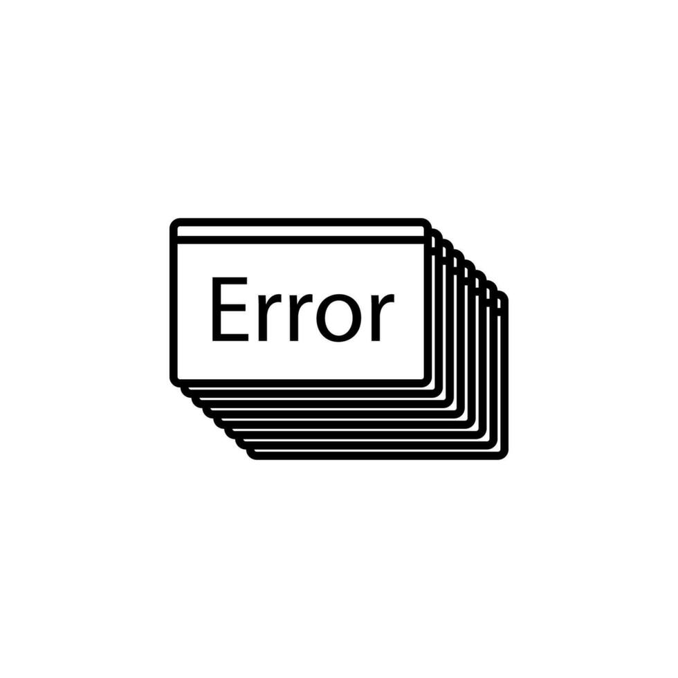 Error Browser Vektor Symbol Illustration