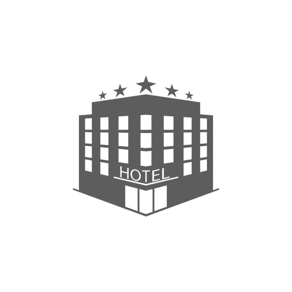 3d byggnad av de hotell vektor ikon illustration