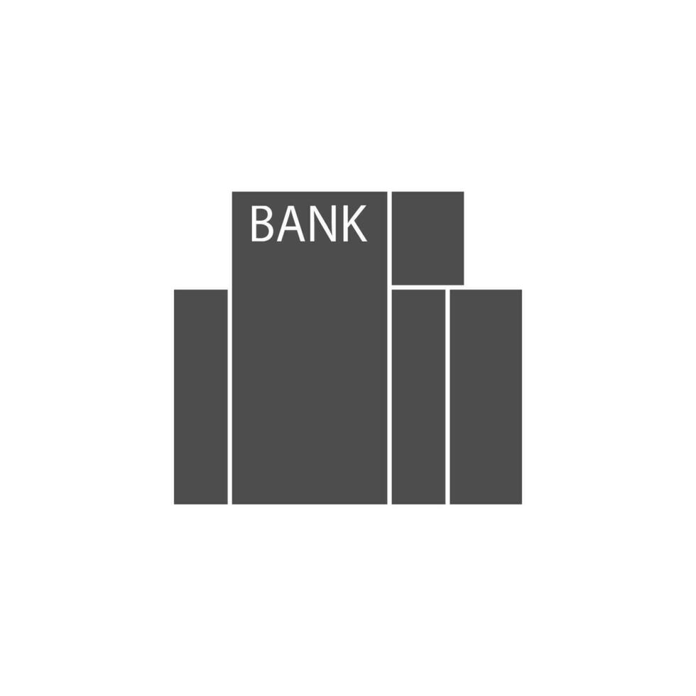 bank byggnad vektor ikon illustration
