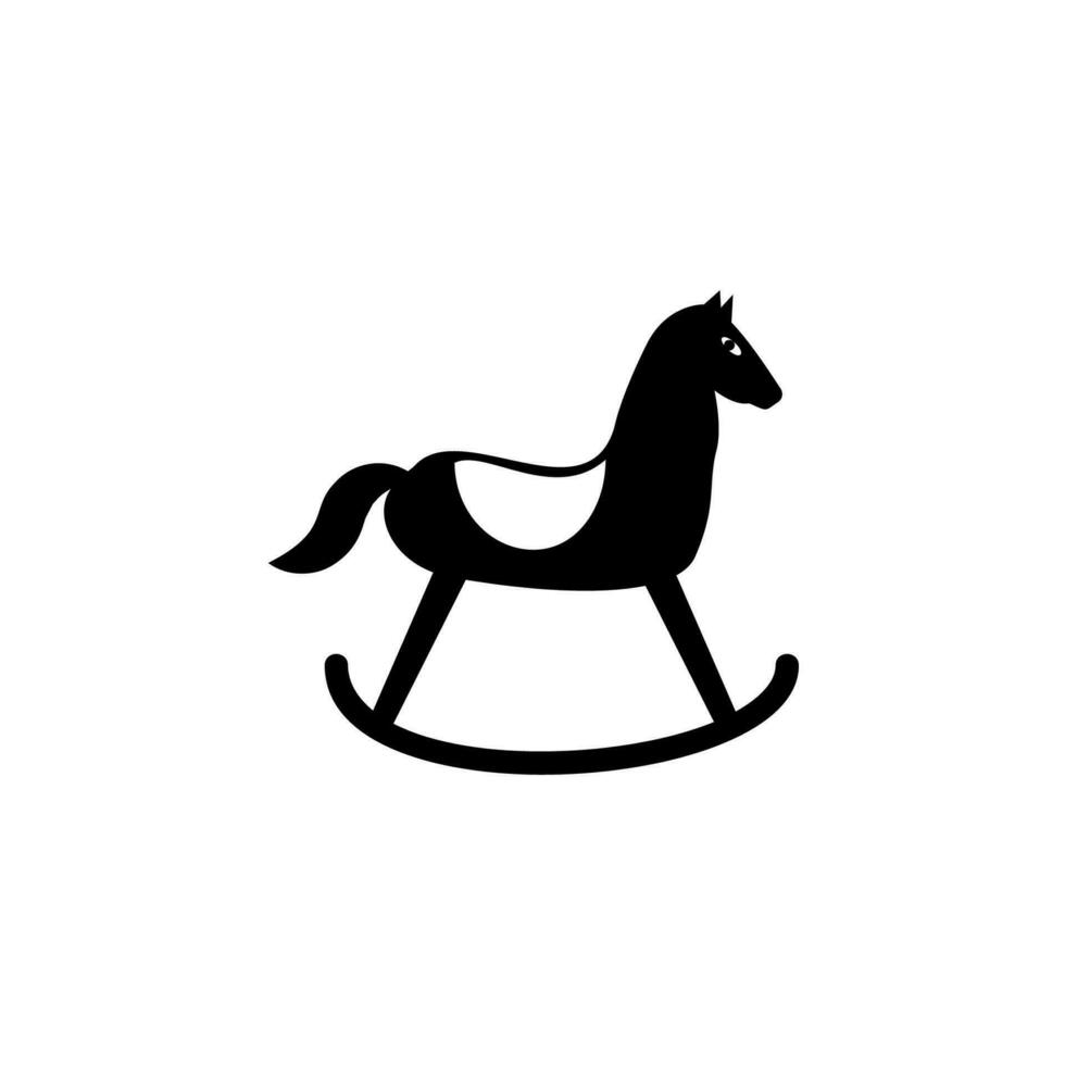 gungande leksak häst vektor ikon illustration