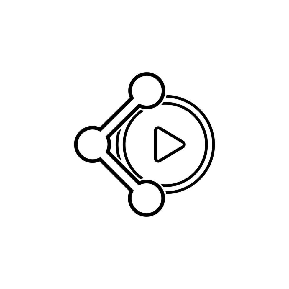 verbunden Video Spieler Vektor Symbol Illustration