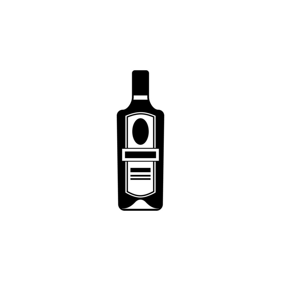 Flasche von Alkohol Vektor Symbol Illustration