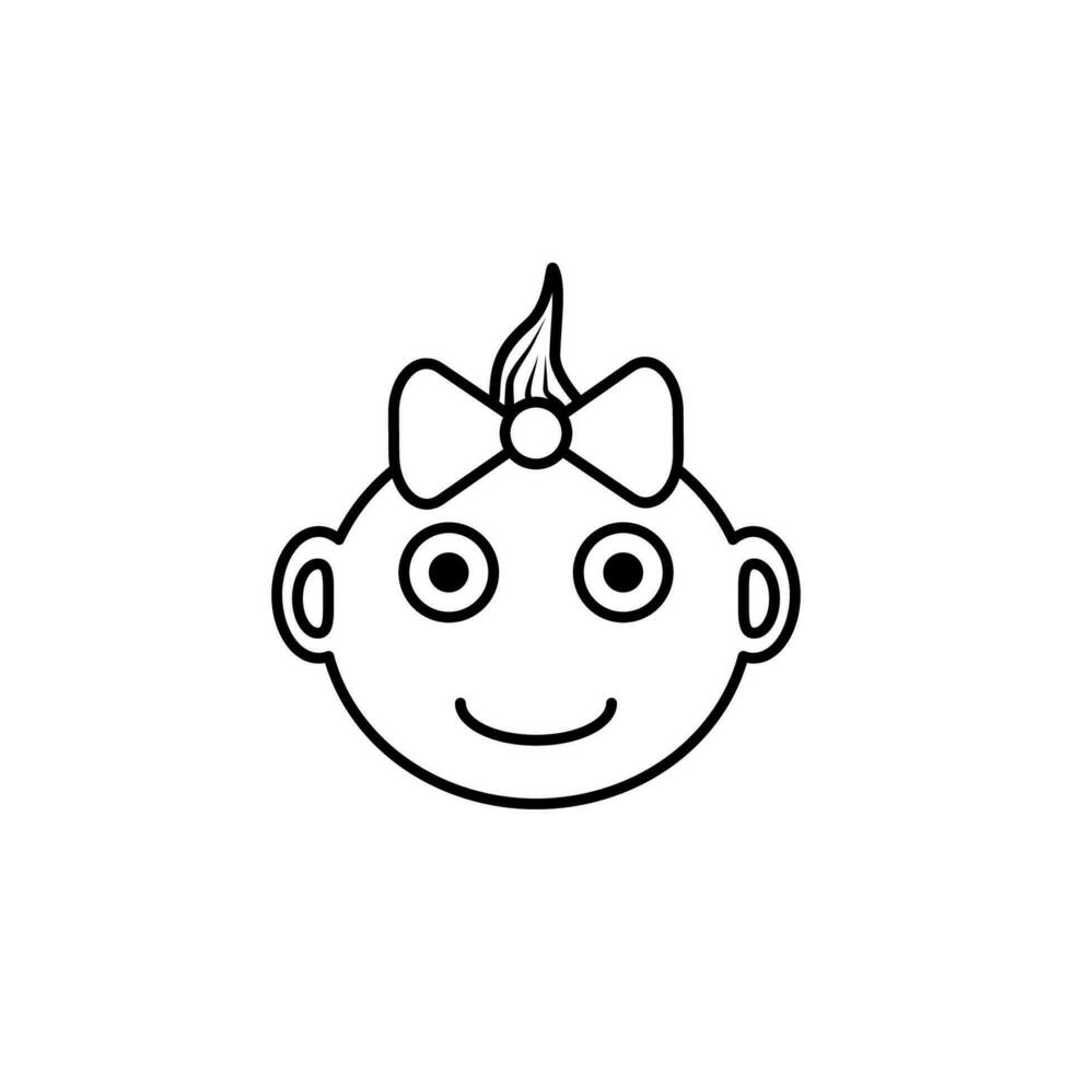 Baby Mädchen Vektor Symbol Illustration