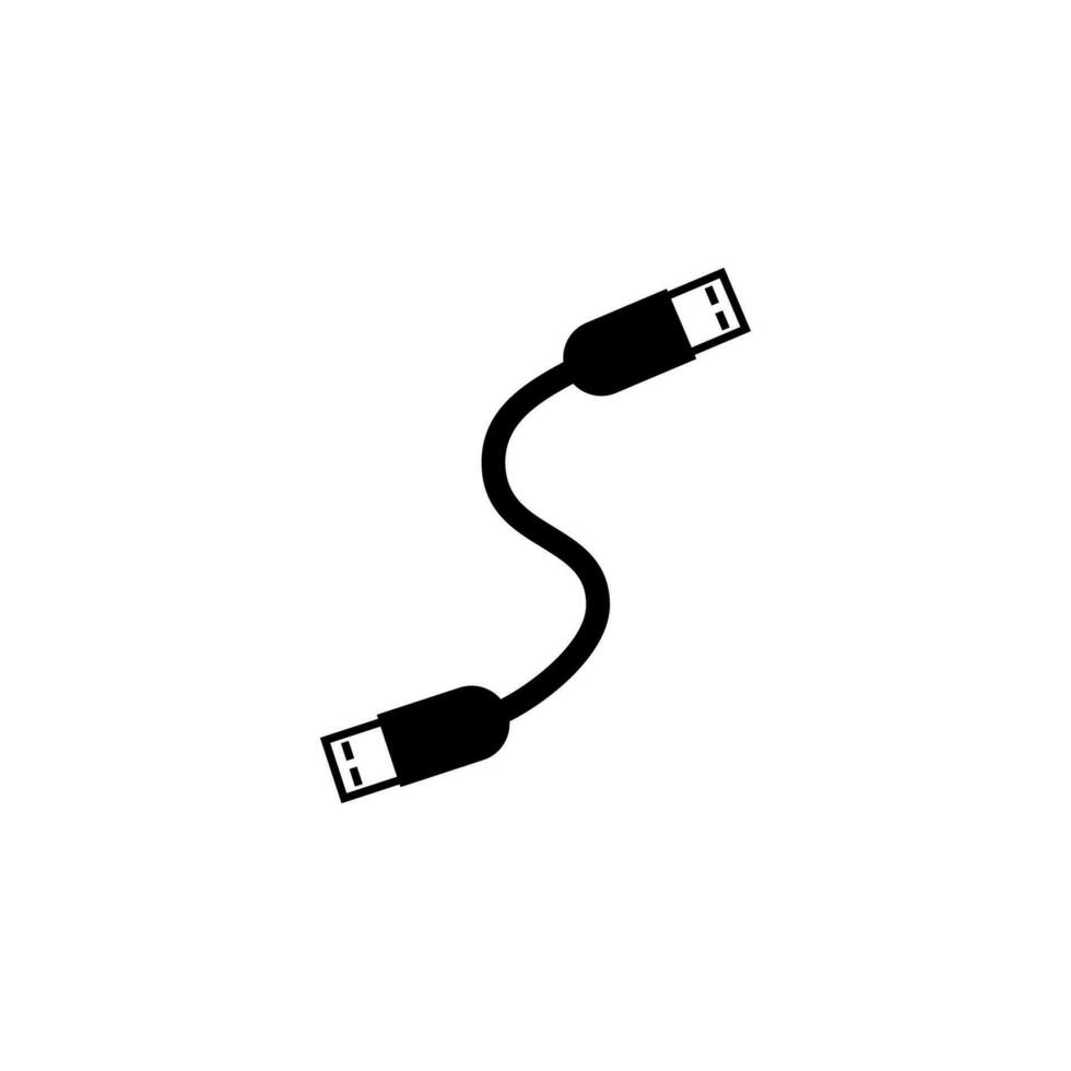 USB Kabel Vektor Symbol Illustration