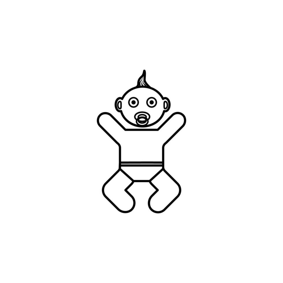 Lycklig pojke vektor ikon illustration