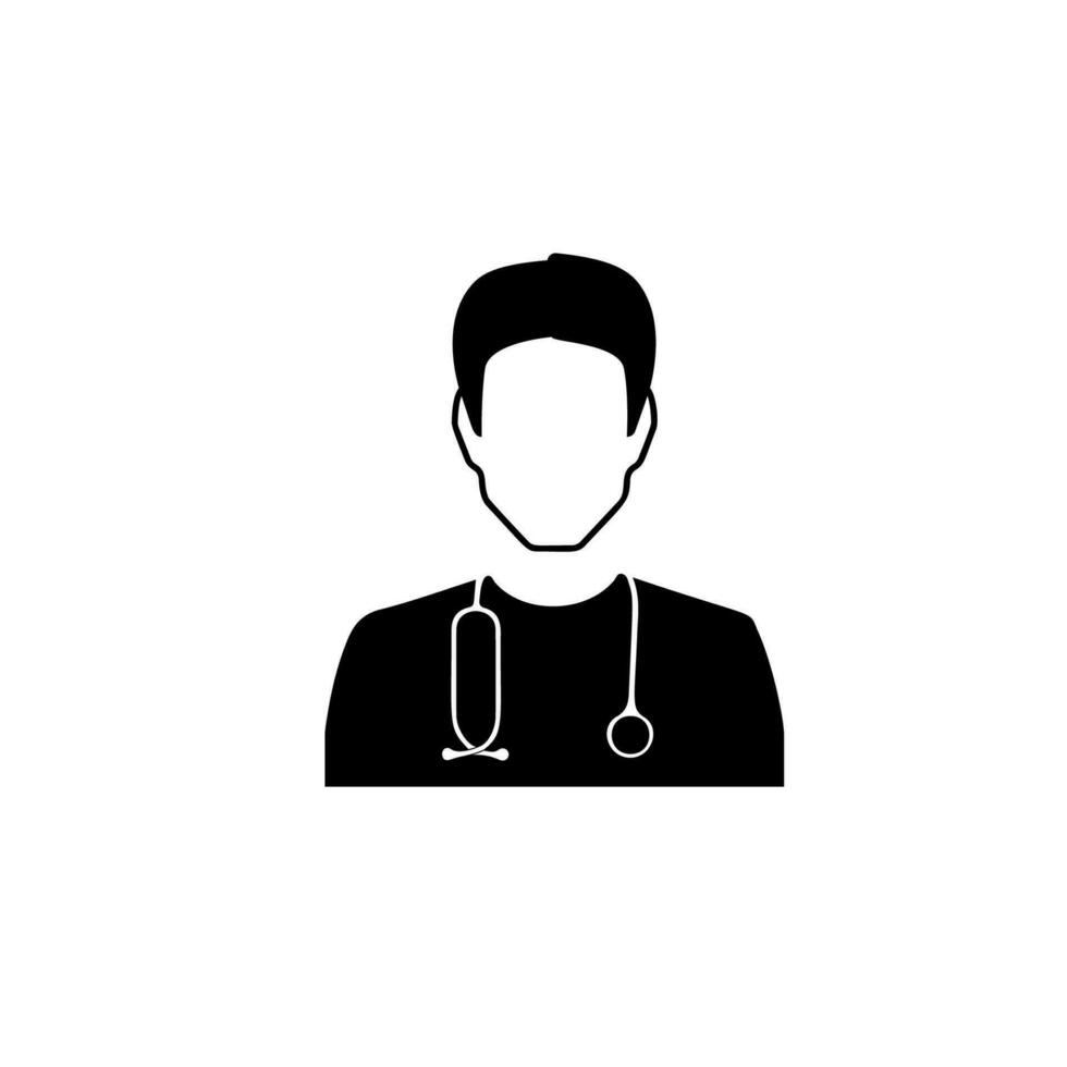 läkare avatar vektor ikon illustration