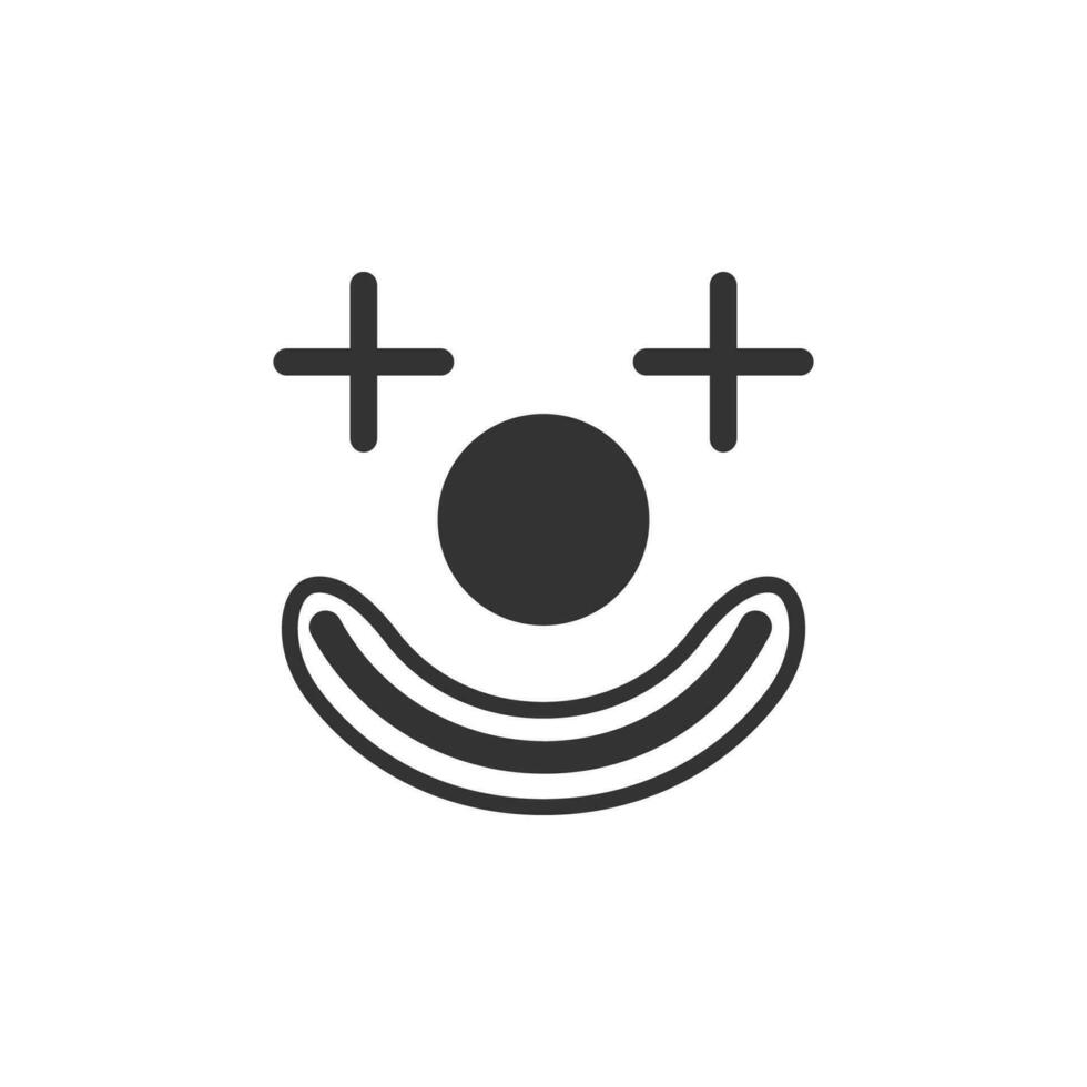 clown ansikte vektor ikon illustration