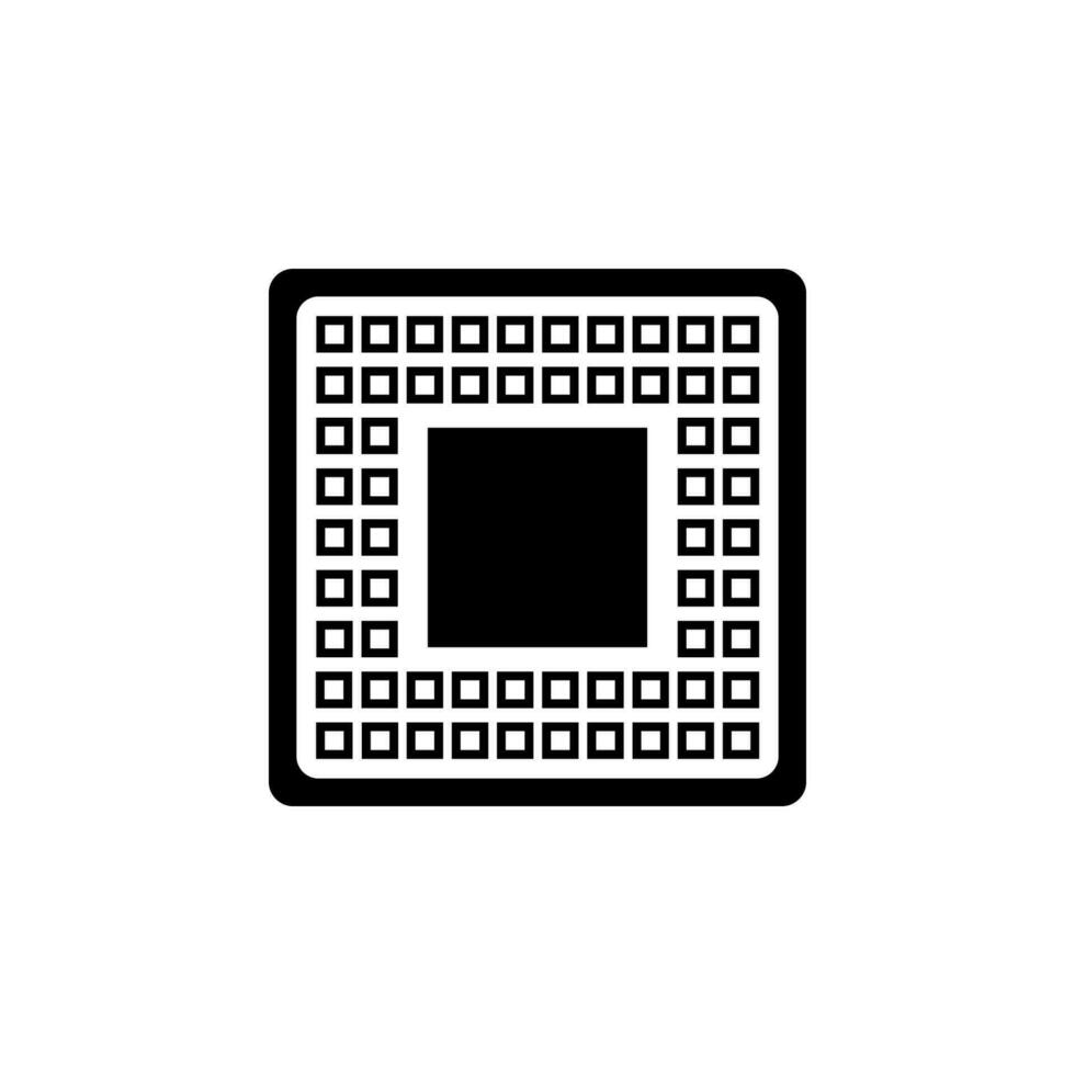 Zentralprozessor Vektor Symbol Illustration