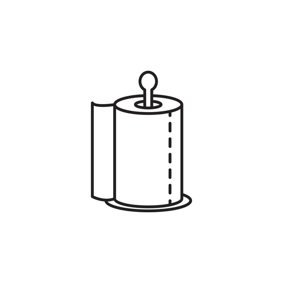 Toilette Gewebe Papier rollen Vektor Symbol Illustration