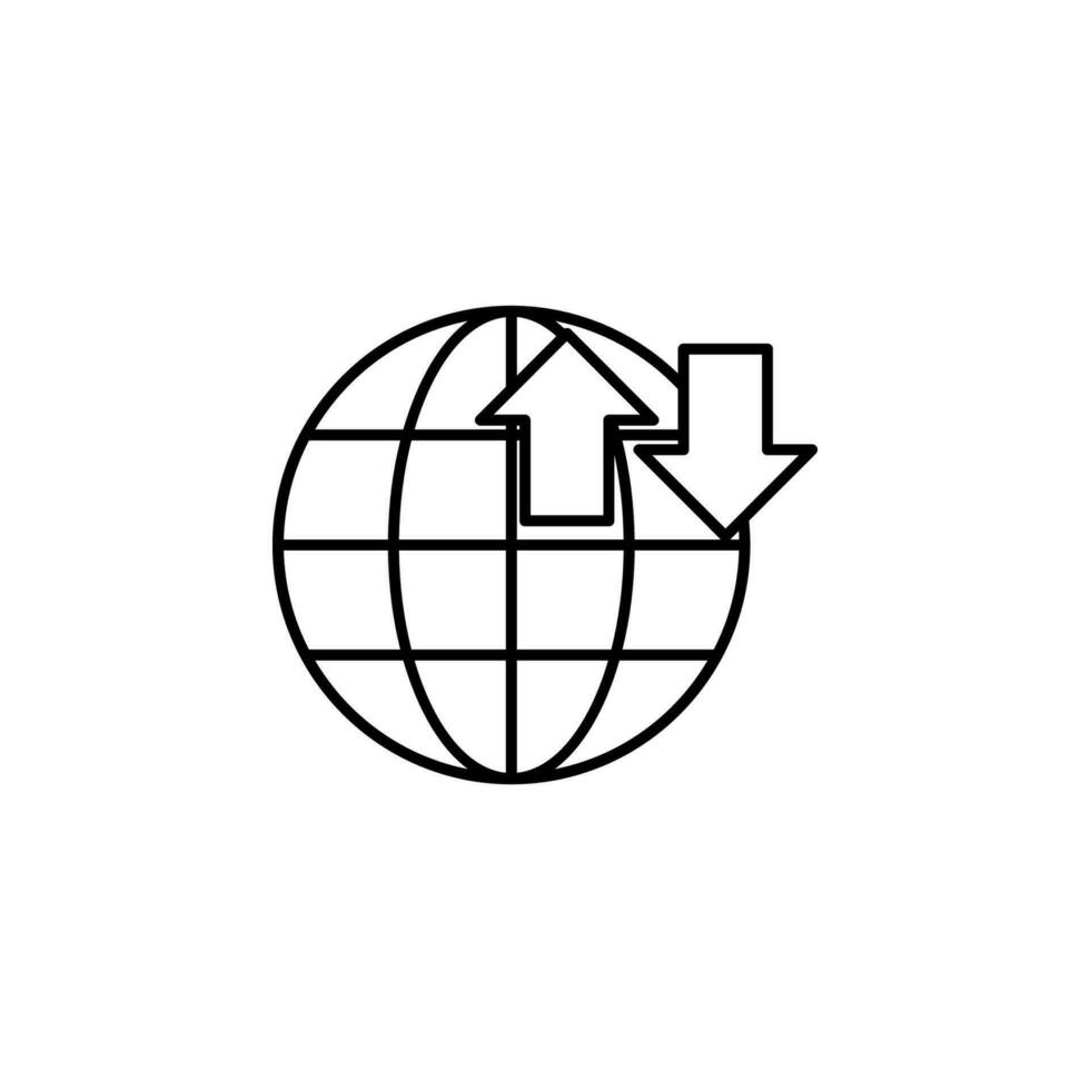 Globus, Signal Vektor Symbol Illustration