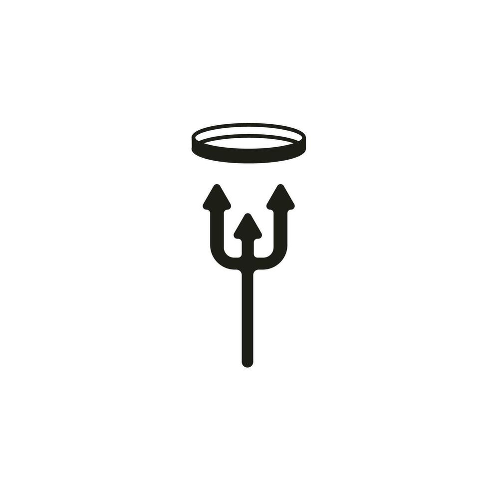 Dreizack und ihm Vektor Symbol Illustration