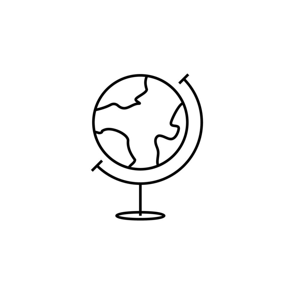 Globus Gliederung Vektor Symbol Illustration
