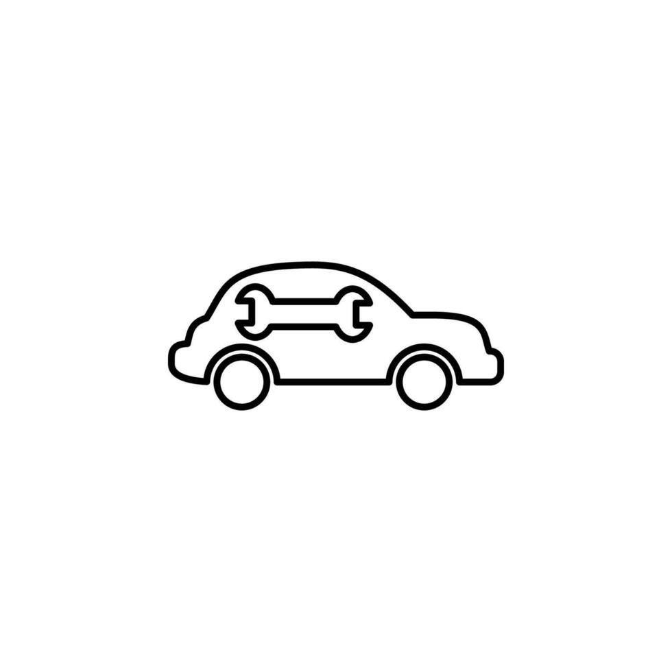 ein Schlüssel und ein Auto Vektor Symbol Illustration