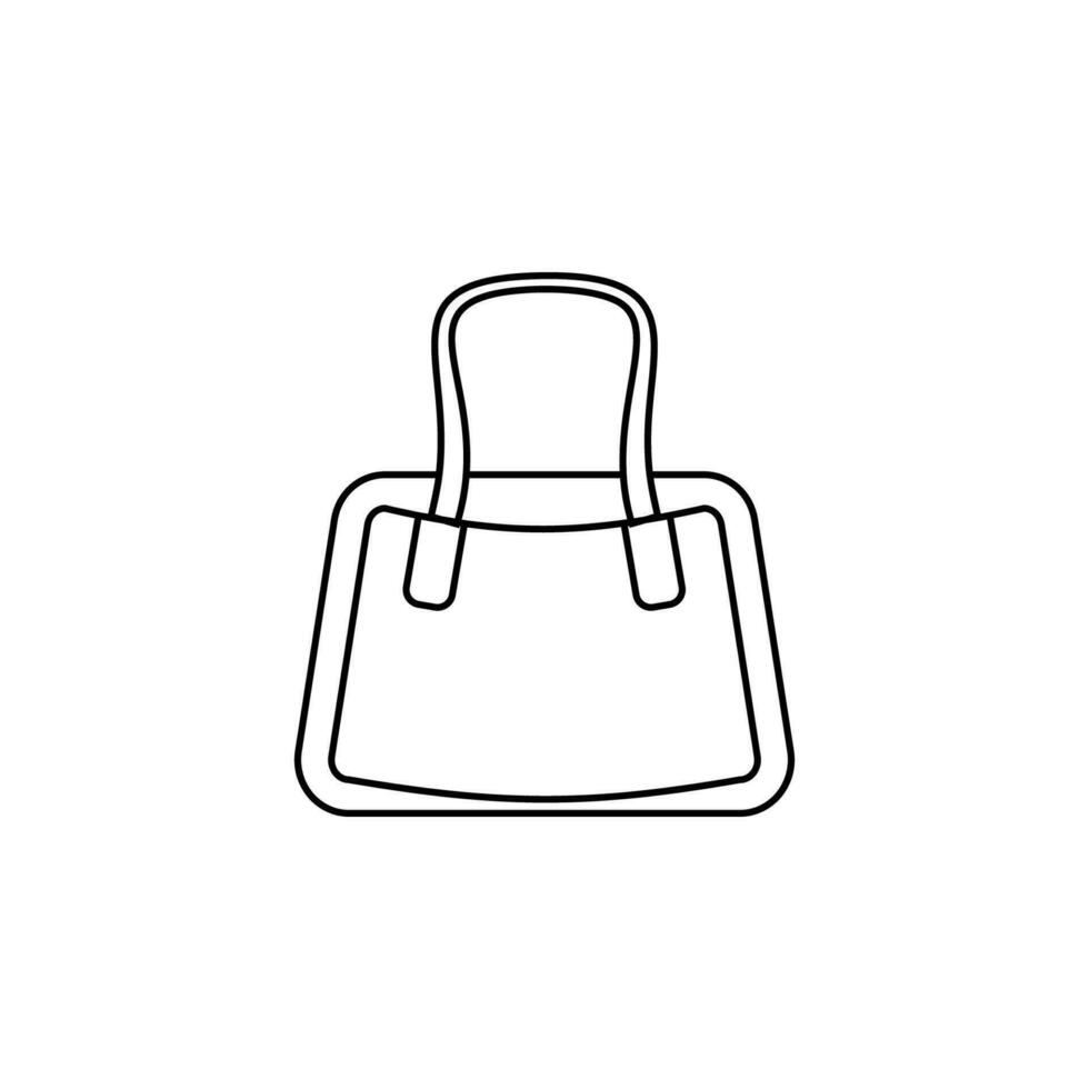 Damen Handtasche Vektor Symbol Illustration