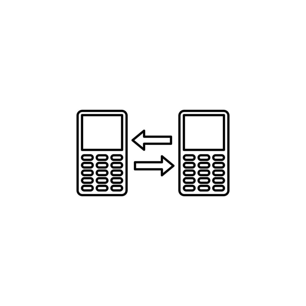 Telefone, Pfeile Vektor Symbol Illustration