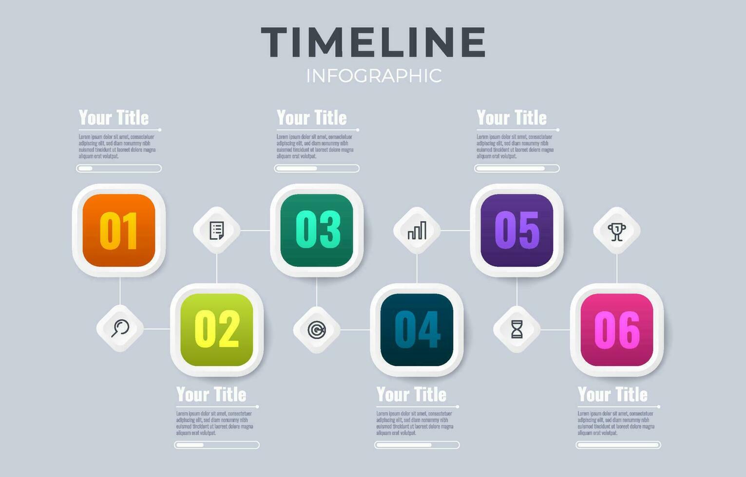 Zeitleiste Infografik Konzept vektor