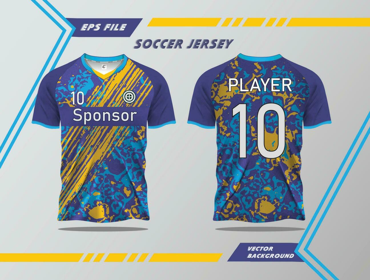 modern fotboll jersey fotboll sport t skjorta design lämplig för tävlings, fotboll, gaming och e sporter fri vektor och dubbelsidigt attrapp