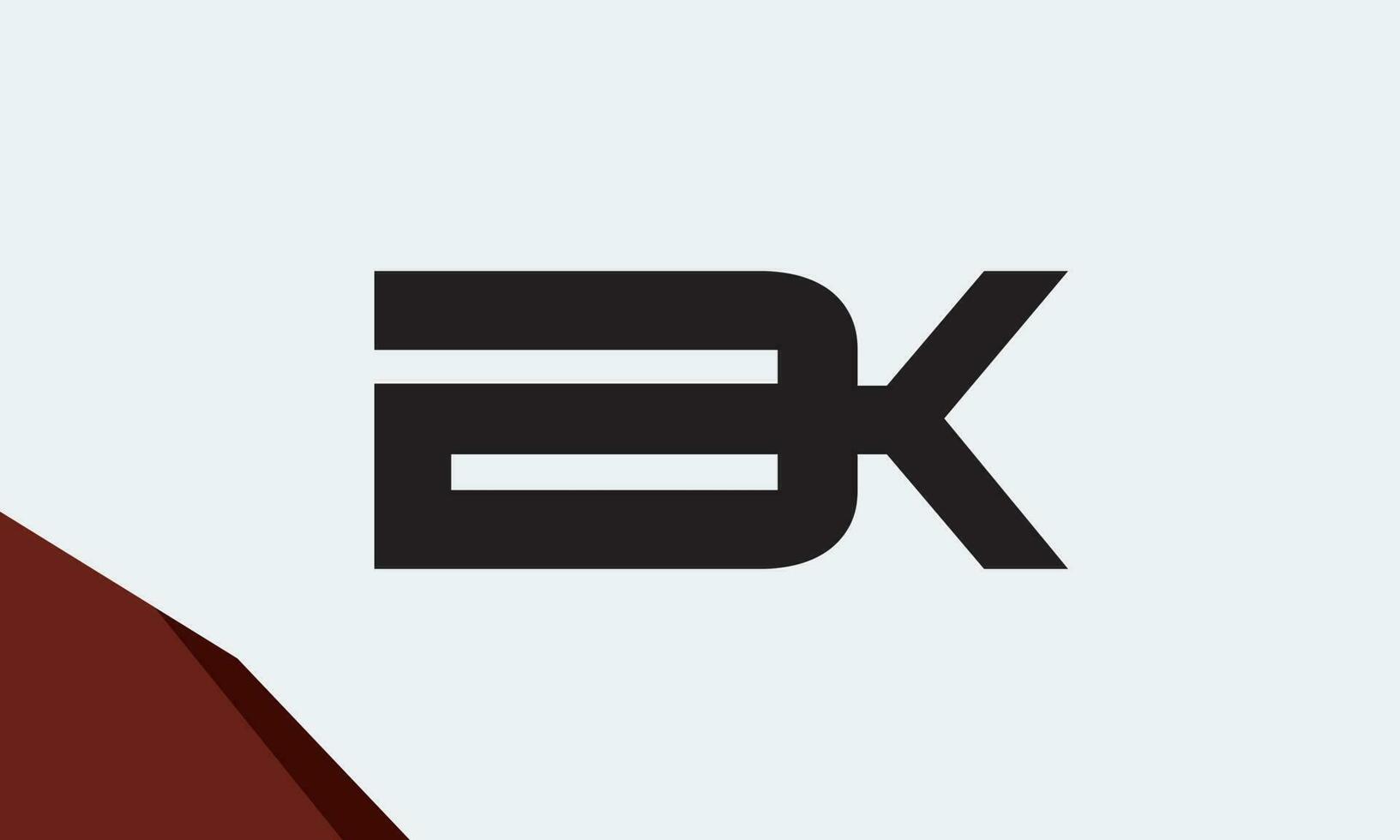 alfabetet bokstäver initialer monogram logotyp bk, kb, b och k vektor