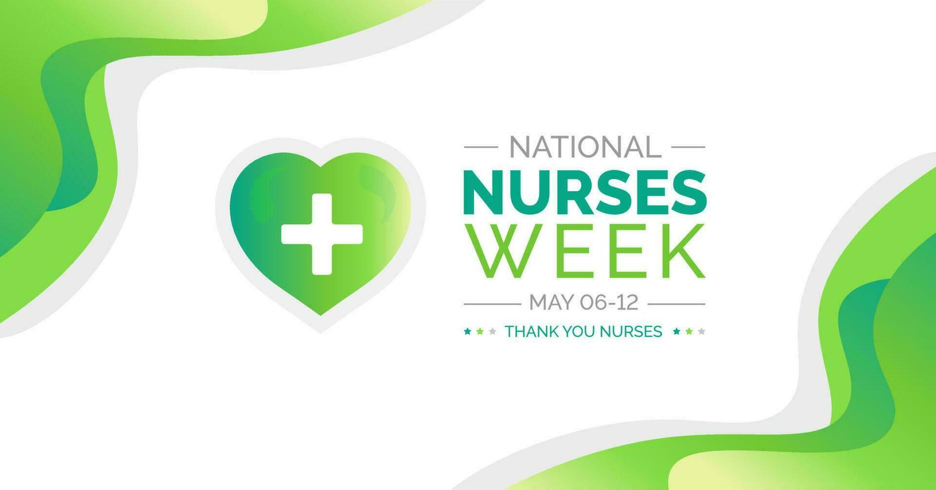 nationell sjuksköterskor vecka bakgrund eller baner design mall berömd i Maj vektor