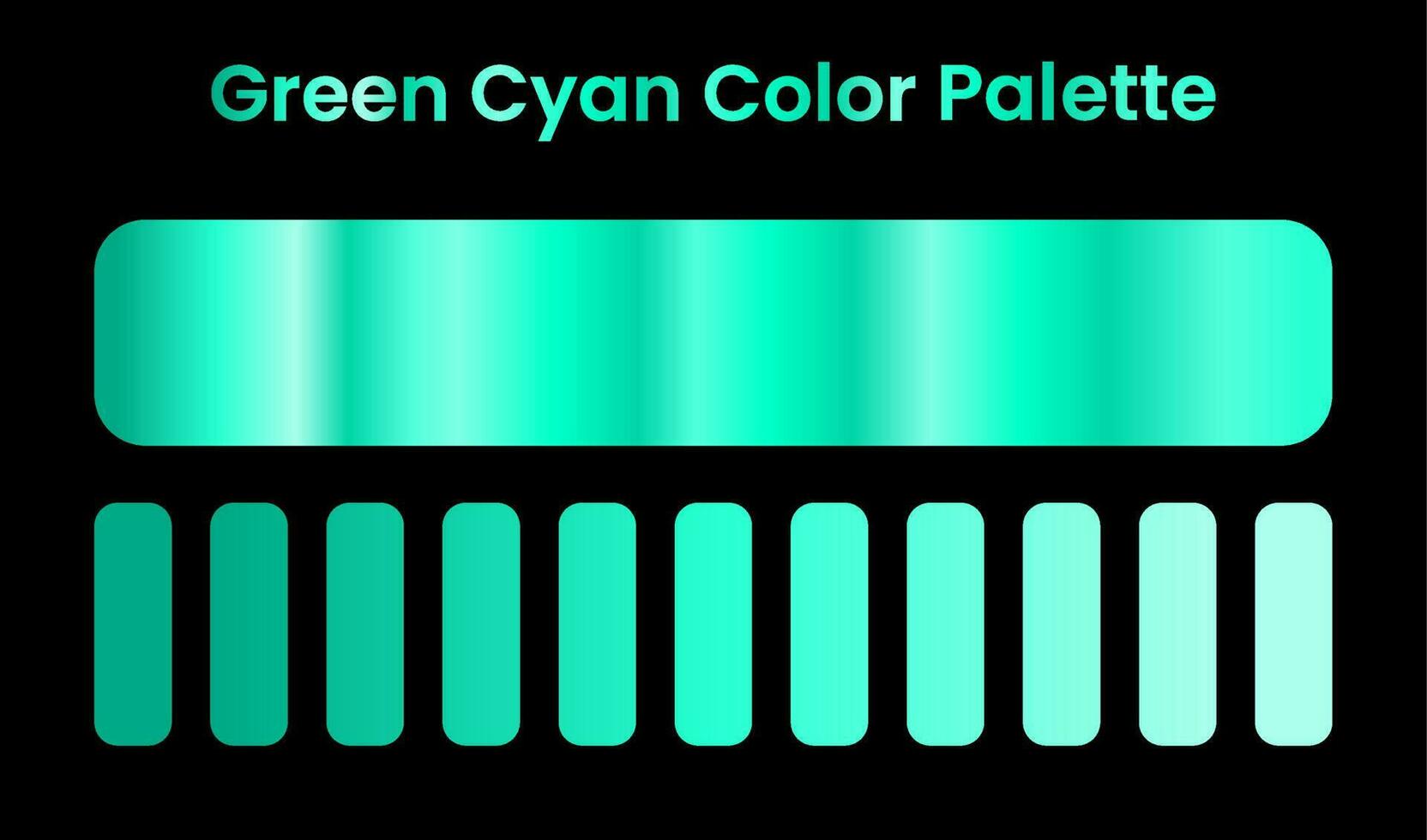 Grün cyan Farbe Palette. Grün cyan Gradient. Vektor