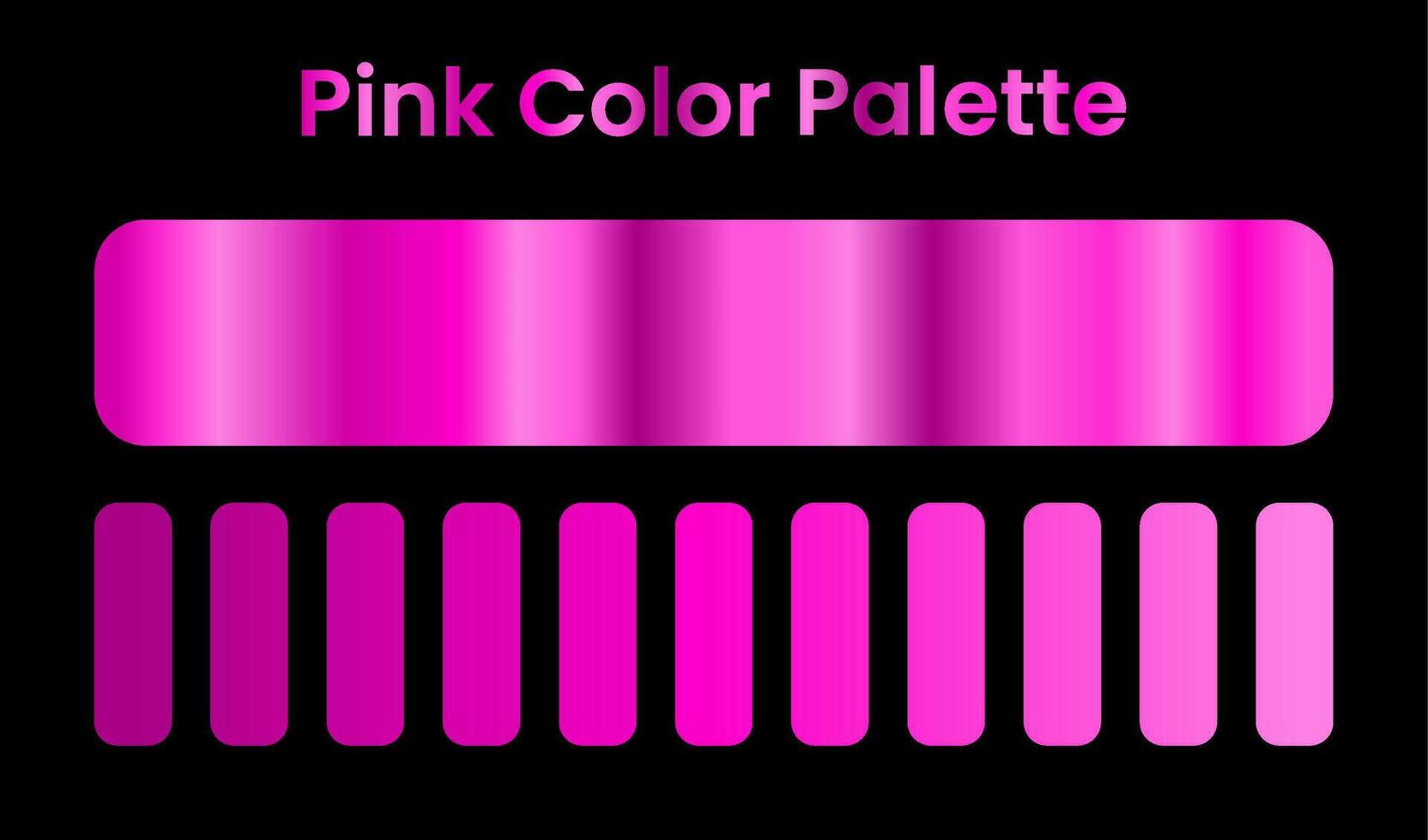 rosa Färg palett. rosa lutning. vektor