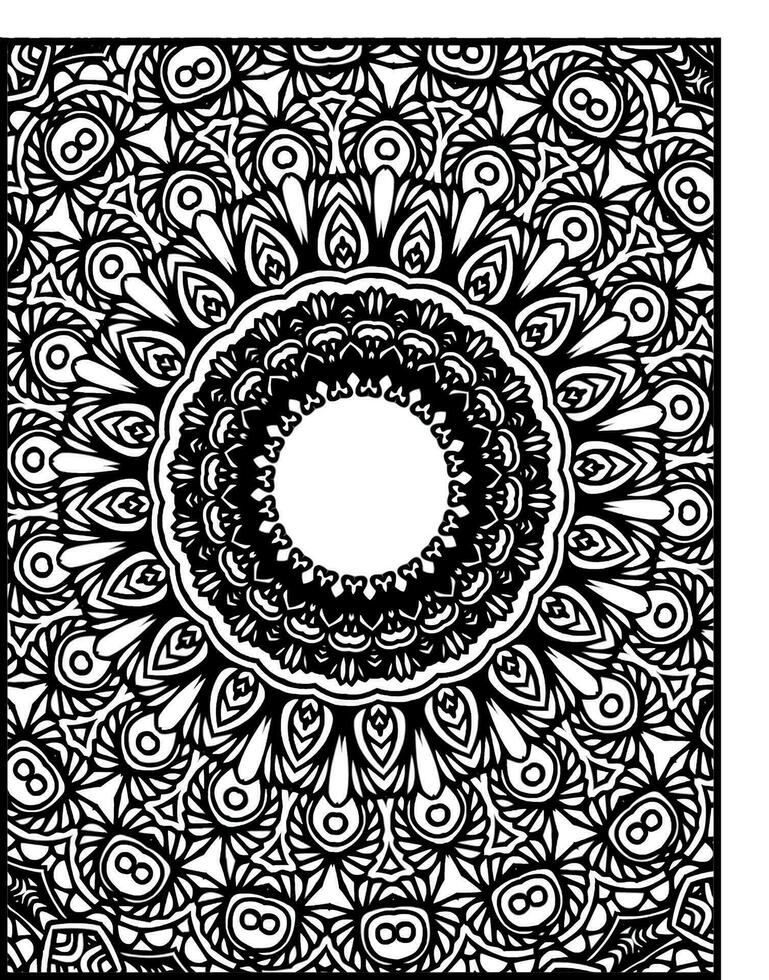 Mandala Färbung Seiten. Vektor abstrakt Mandala Muster. Dekoration zum Innere Design.