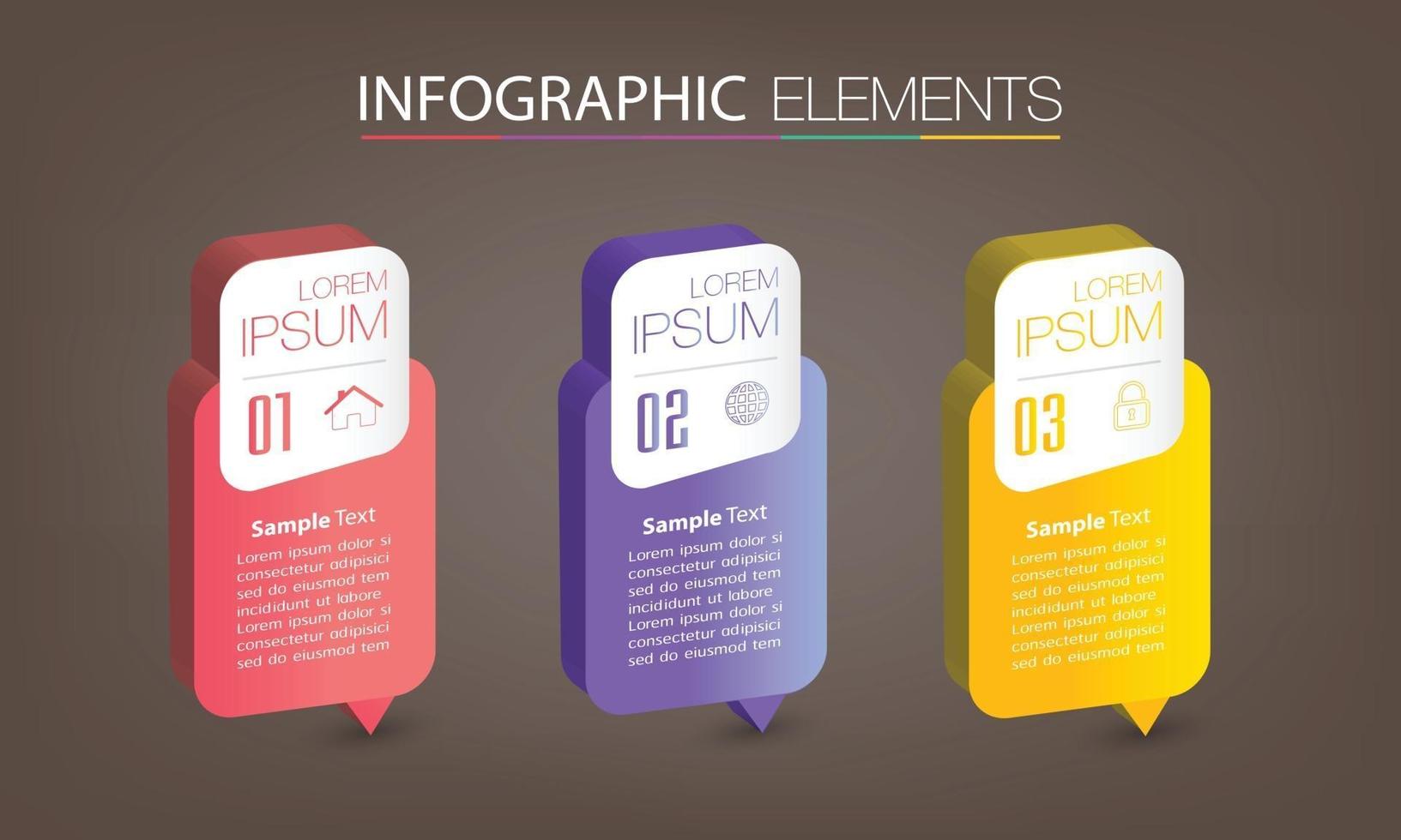 moderne Textfeldvorlage, Banner-Infografiken vektor