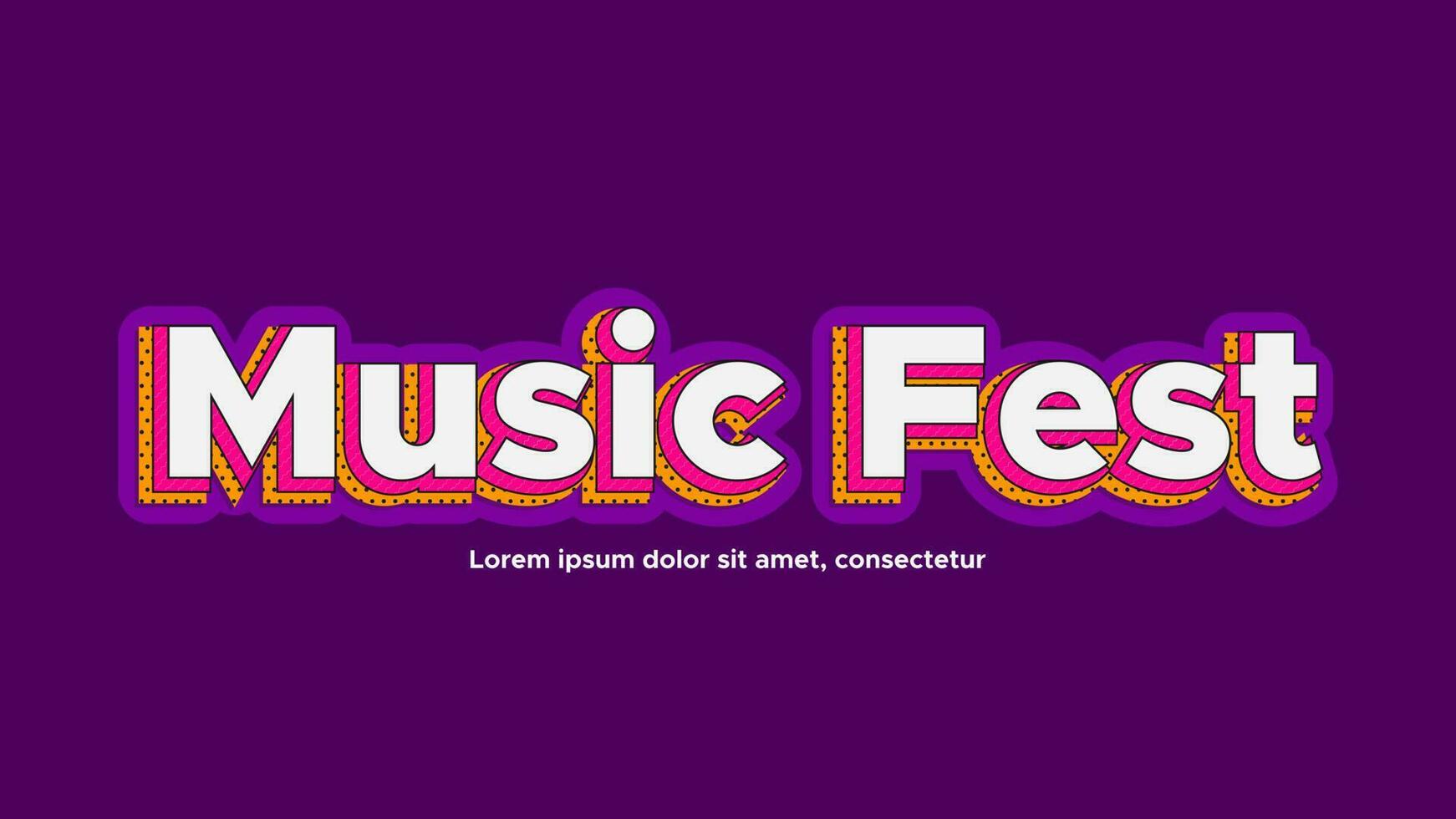 Musik- fest Vektor Typografie Stil zum Überschrift, Flyer, Poster und Banner