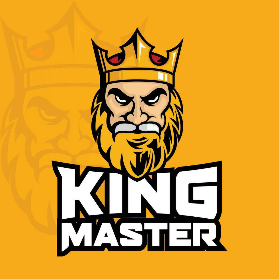 König Meister Maskottchen Vektor Logo Design
