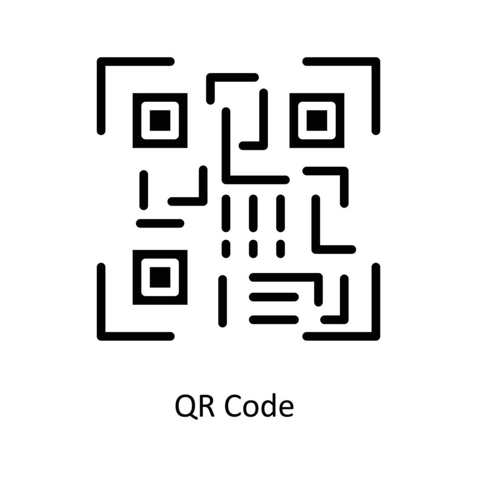 qr Code Vektor solide Symbole. einfach Lager Illustration Lager