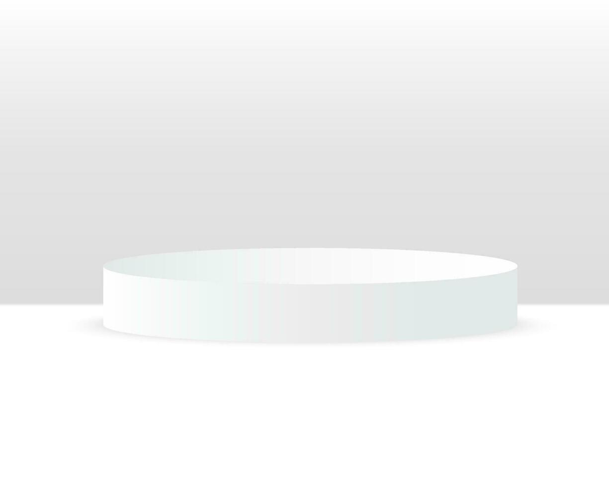 vektor 3d abstrakt vit podium visa på vit bakgrund