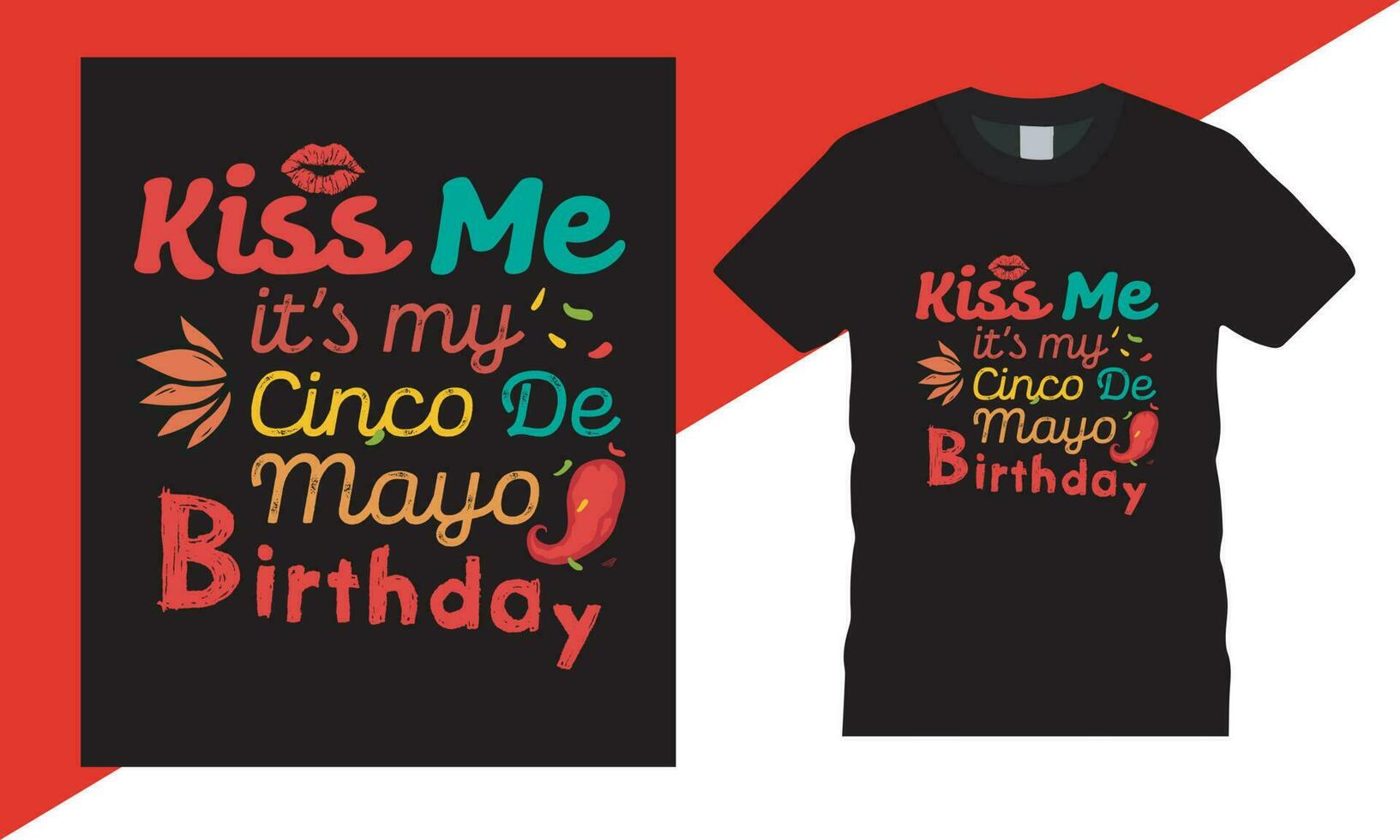 cinco de Mayo Typografie Vektor t Hemd Design kostenlos Vektor