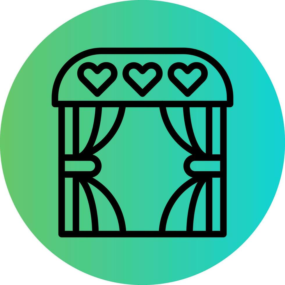 Hochzeitsbogen-Vektor-Icon-Design vektor