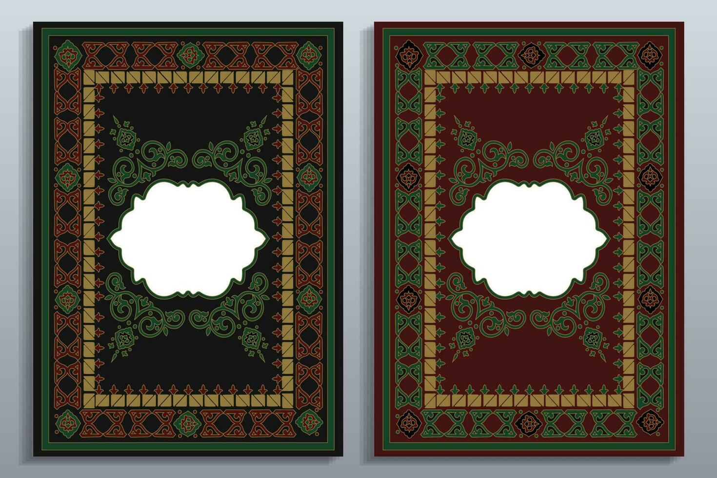 islamisch Buch Startseite mit Arabisch Ornament Design vektor