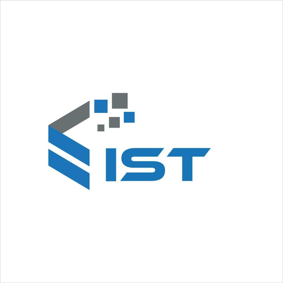 IST-Brief-Logo-Design auf weißem Hintergrund. ist kreatives Initialen-Buchstaben-Logo-Konzept. ist Briefgestaltung. vektor
